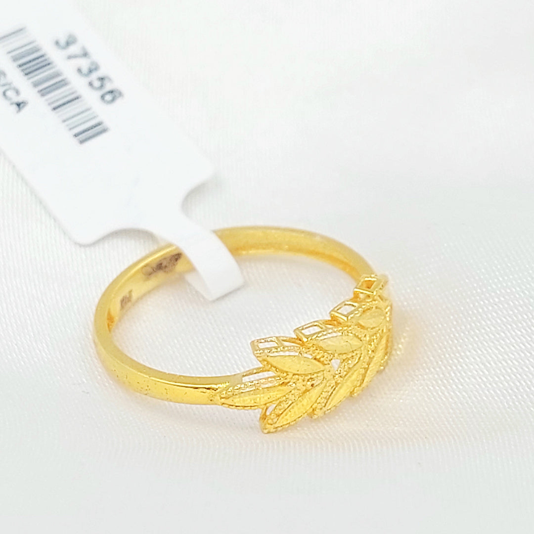 Leaf Ring Made of 21K Gold by Saeed Jewelry 
