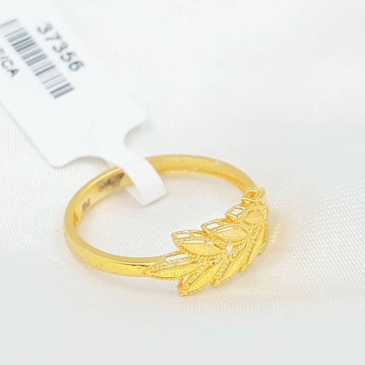 Leaf Ring Made of 21K Gold by Saeed Jewelry 