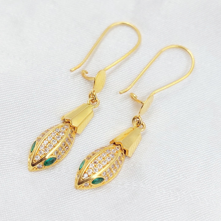 Snake Shankle Earrings Made of 21K Gold by Saeed Jewelry 