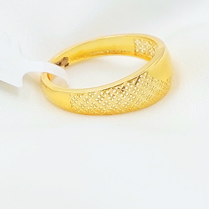 Light Plain Ring Made of 21K Gold by Saeed Jewelry 
