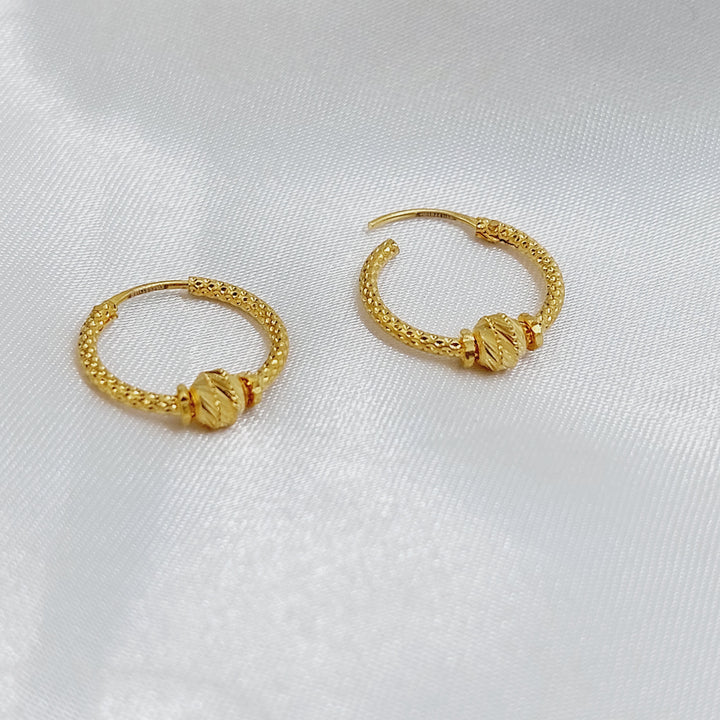 Hoop Earrings Made of 21K Gold by Saeed Jewelry 