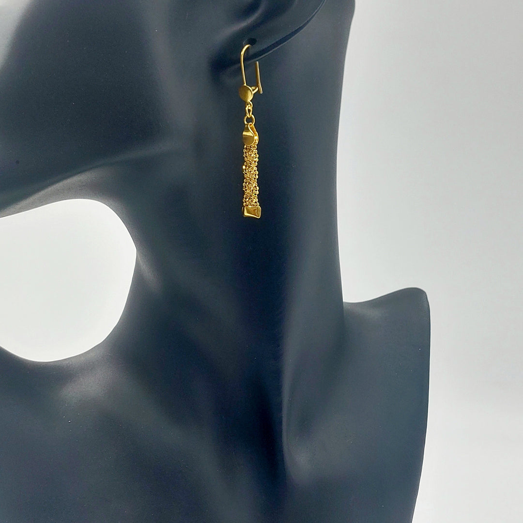 21K حلق فانسي اكسترا-مجوهرات الشيخ سعيد-Saeed Jewelry 