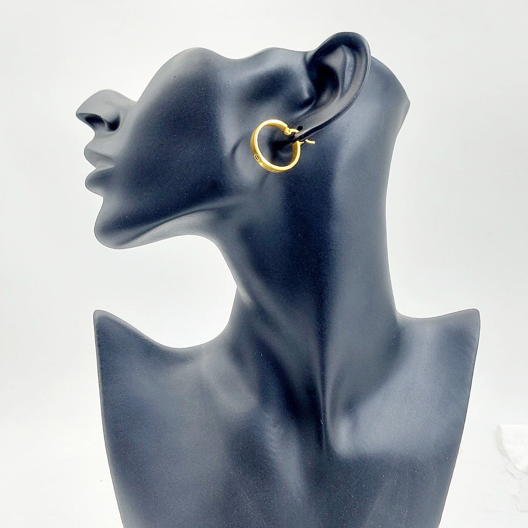 Hoop Earrings Made of 21K Gold by Saeed Jewelry 