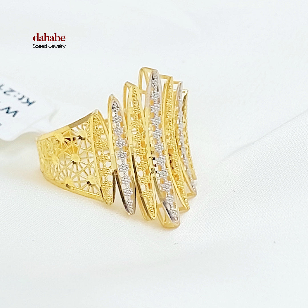 21K خاتم اجنحة اكسترا-مجوهرات الشيخ سعيد-Saeed Jewelry 