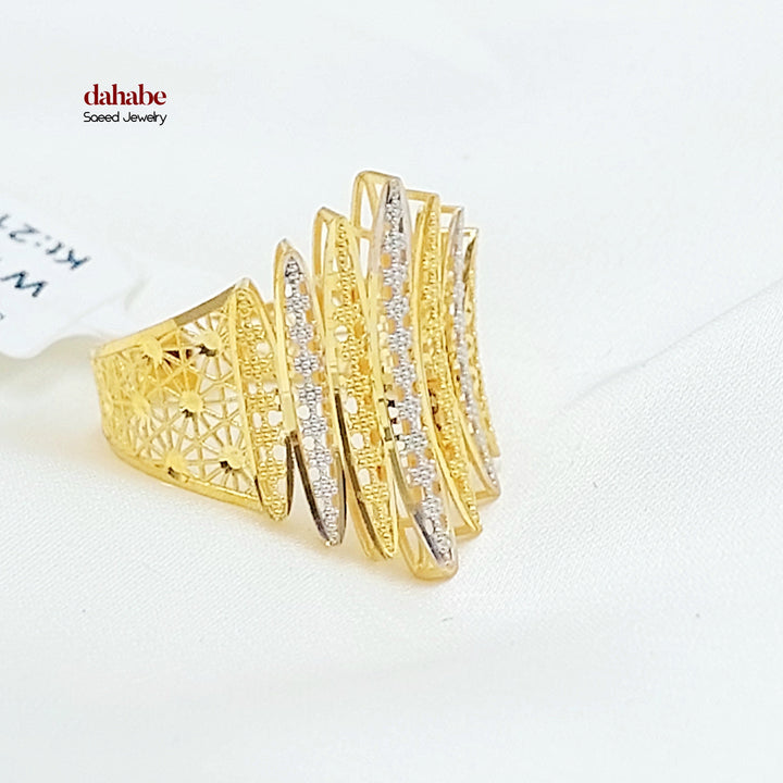 21K خاتم اجنحة اكسترا-مجوهرات الشيخ سعيد-Saeed Jewelry 