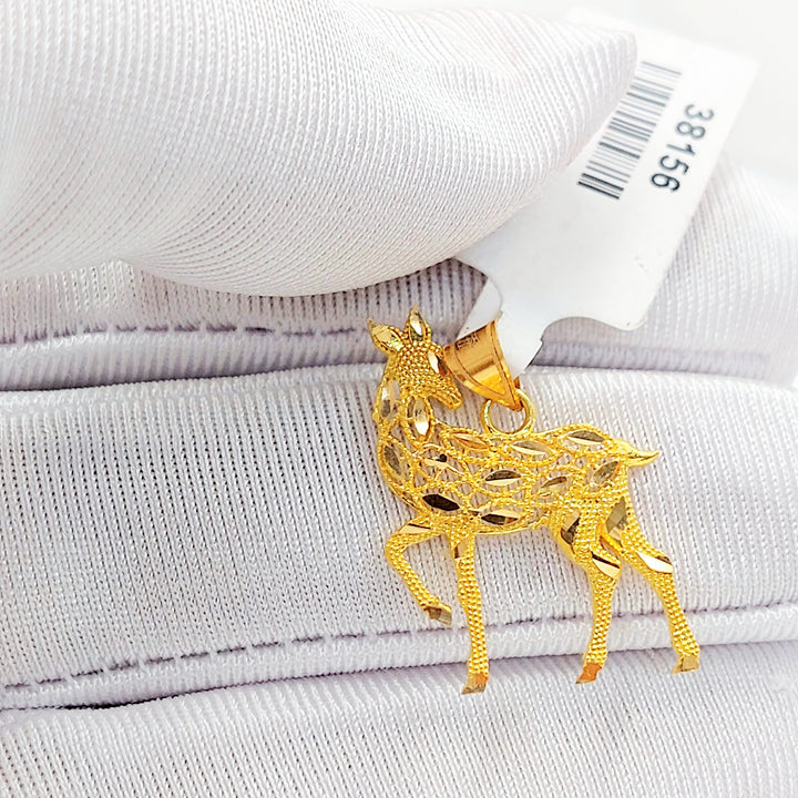 21K Gold Gazelle Pendant
