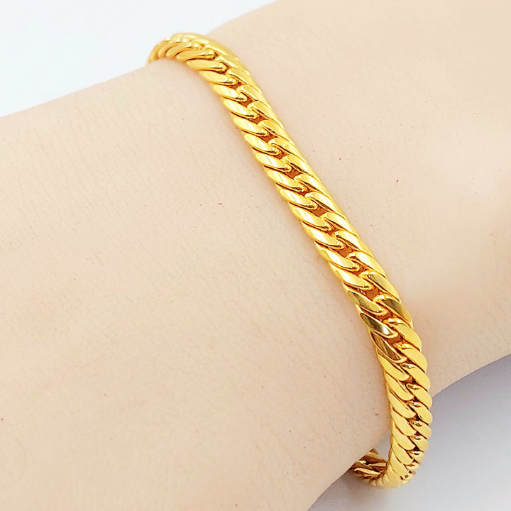 Deluxe Cuban Links Bracelet Made of 21K Gold by Saeed Jewelry 