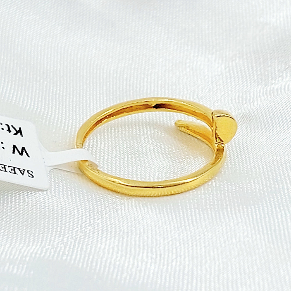 Nail Ring Made of 21K Gold by Saeed Jewelry 