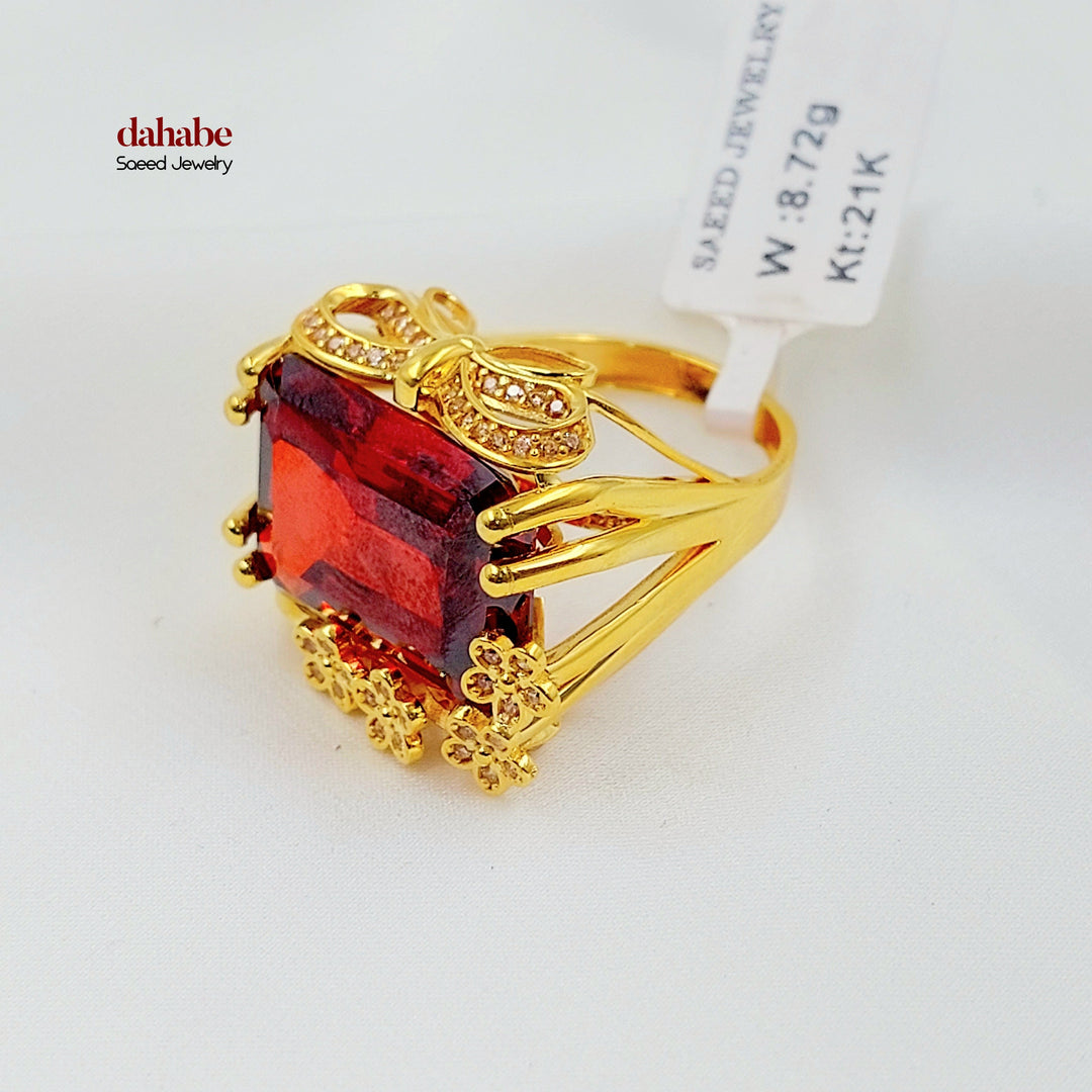 Zircon Studded Deluxe Ring