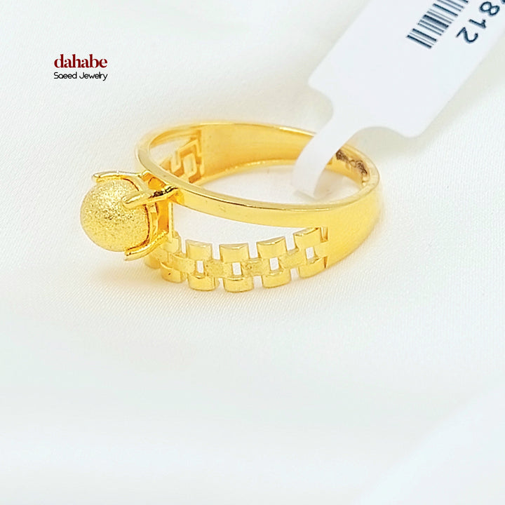 21K خاتم طابات اكسترا-مجوهرات الشيخ سعيد-Saeed Jewelry 