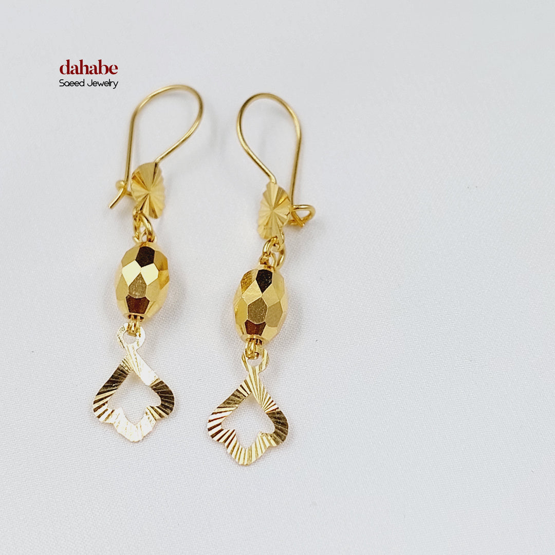 21K حلق شنكل ناعم-مجوهرات الشيخ سعيد-Saeed Jewelry 