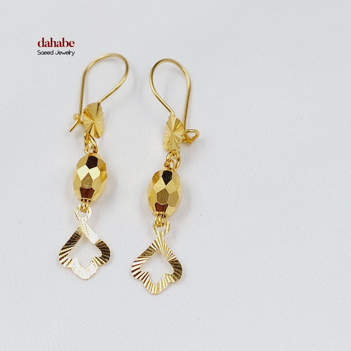 21K حلق شنكل ناعم-مجوهرات الشيخ سعيد-Saeed Jewelry 