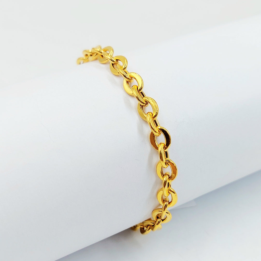Deluxe Rounded Bracelet Made of 21K Gold by Saeed Jewelry 
