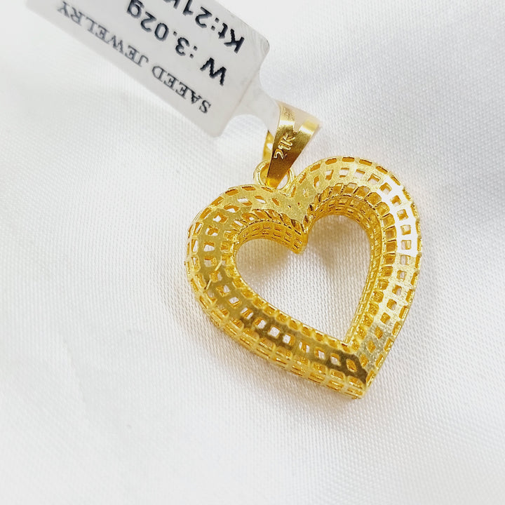Heart Pendant Made of 21K Gold by Saeed Jewelry 