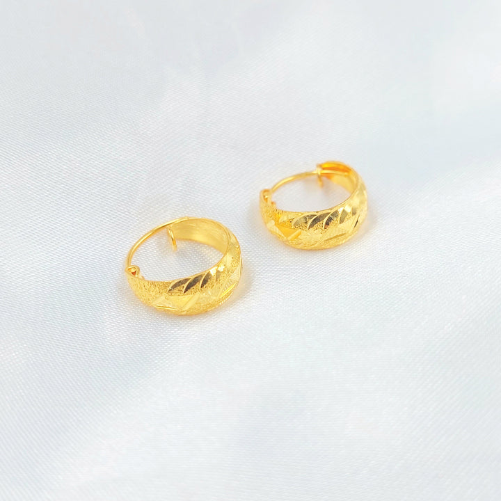 21K حلق ذبلة-مجوهرات الشيخ سعيد-Saeed Jewelry 