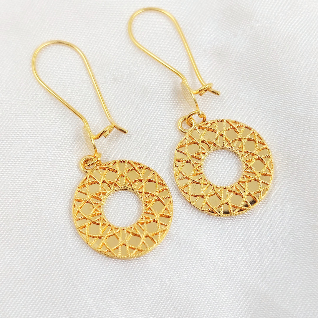 Deluxe Shankle Earrings Made of 21K Gold by Saeed Jewelry 
