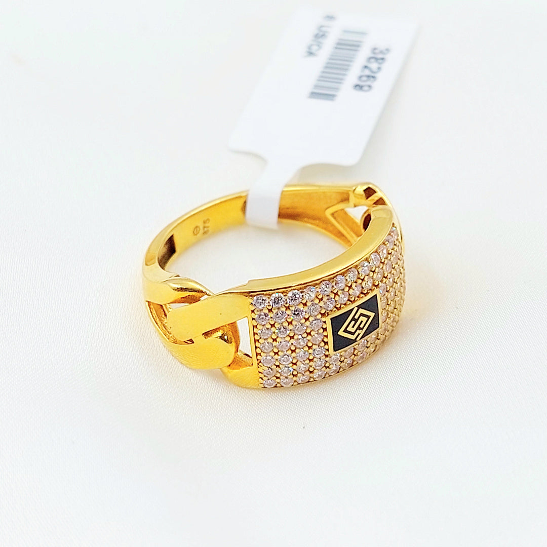 Deluxe Cuban Links Ring Made of 21K Gold by Saeed Jewelry 