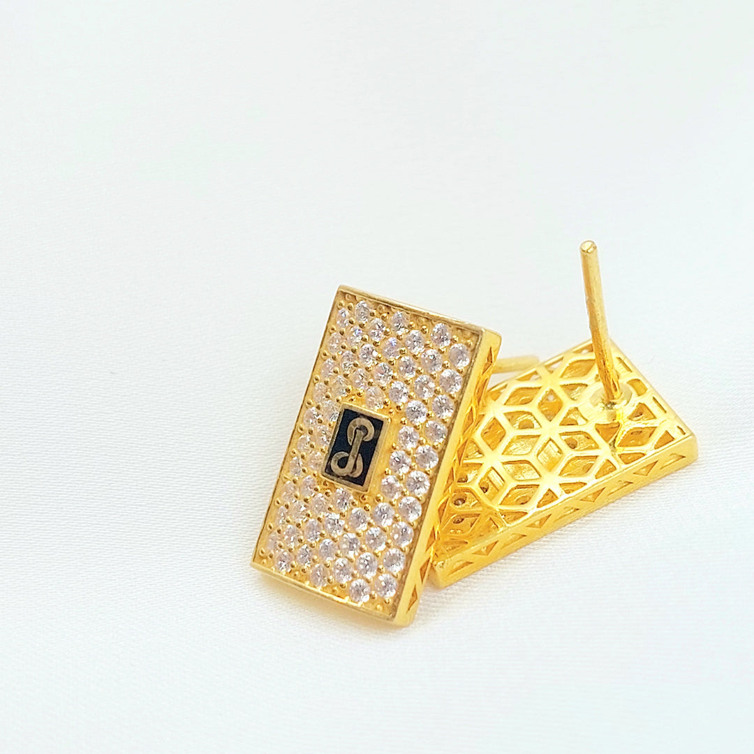 Zircon Studded Cuban Links Earrings