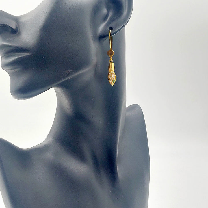 Snake Shankle Earrings Made of 21K Gold by Saeed Jewelry 