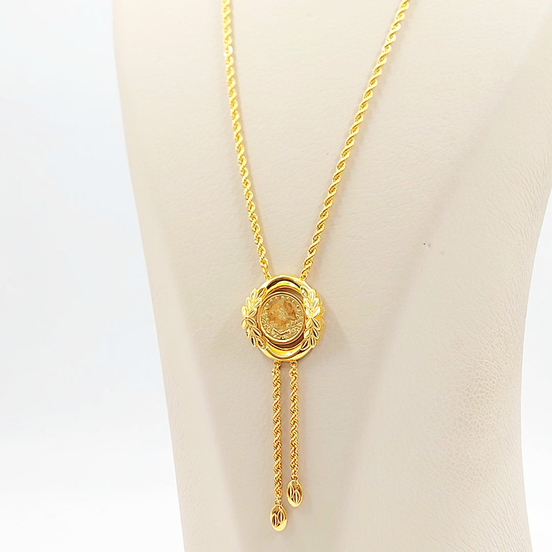 Rashadi Balls Necklace Made of 21K Gold by Saeed Jewelry 
