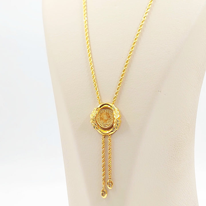 Rashadi Balls Necklace Made of 21K Gold by Saeed Jewelry 