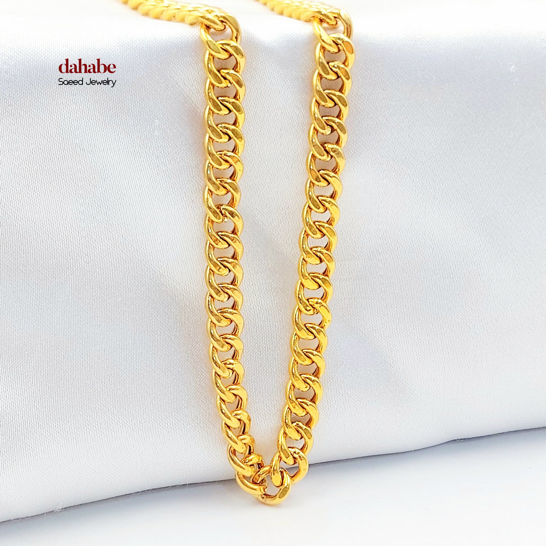 21K عقد جنزير-مجوهرات الشيخ سعيد-Saeed Jewelry 