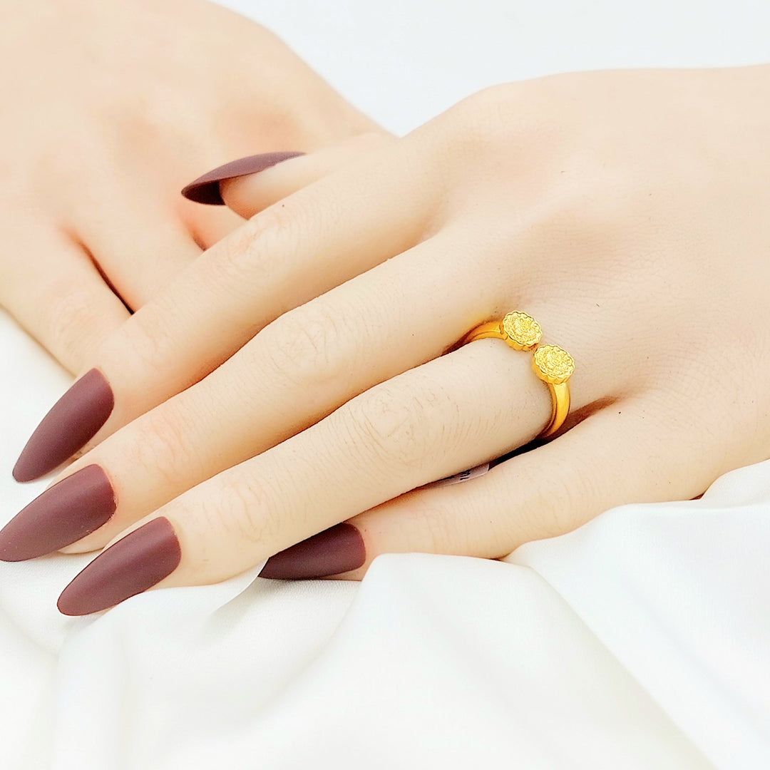 21K Gold Double Ottoman Coin-Inspired Ring