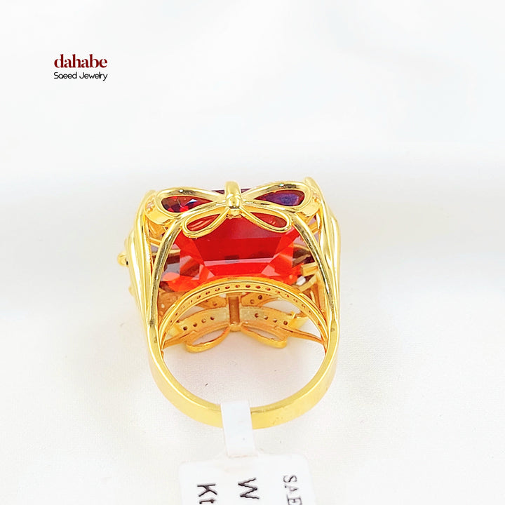 Zircon Studded Deluxe Ring