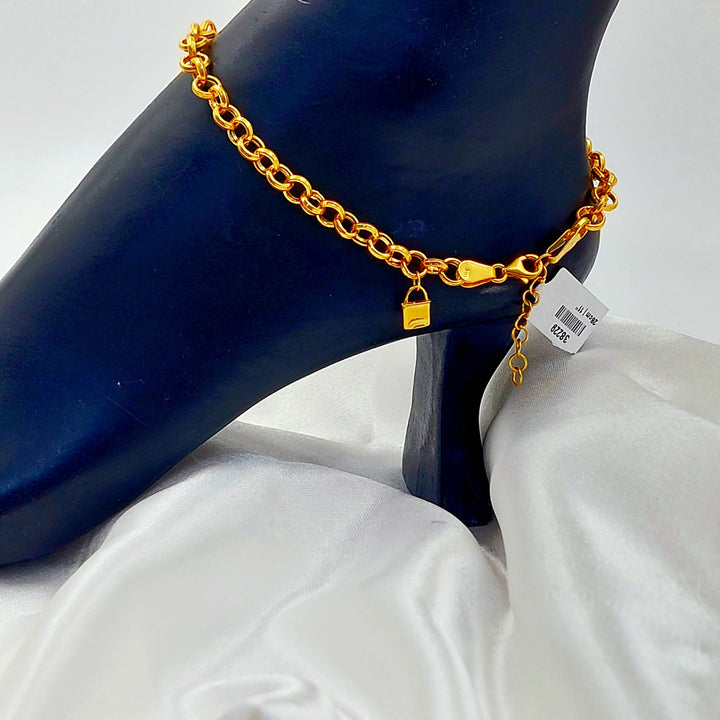 Zircon Studded Heart Anklet