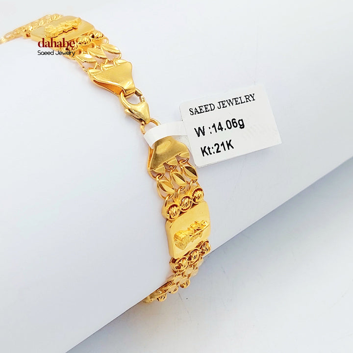 21K Gold Rosa Panel Bracelet