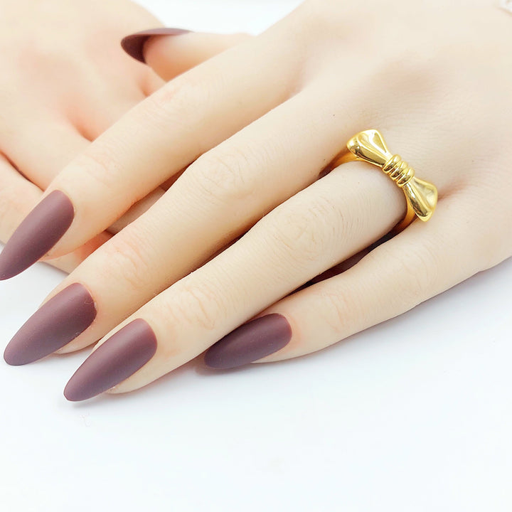 Plain Tie Ring Made of 21K Gold by Saeed Jewelry 