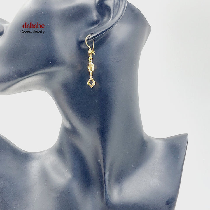 21K حلق شنكل ناعم-مجوهرات الشيخ سعيد-Saeed Jewelry 