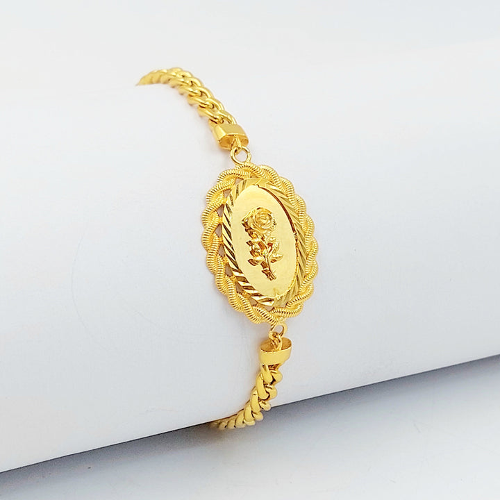 Ounce Bracelet Made of 21K Gold by Saeed Jewelry 