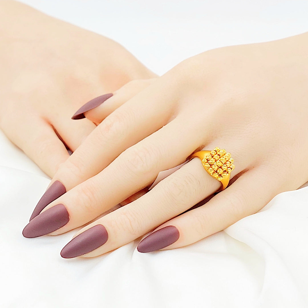 Deluxe Balls Ring Made of 21K Gold by Saeed Jewelry 