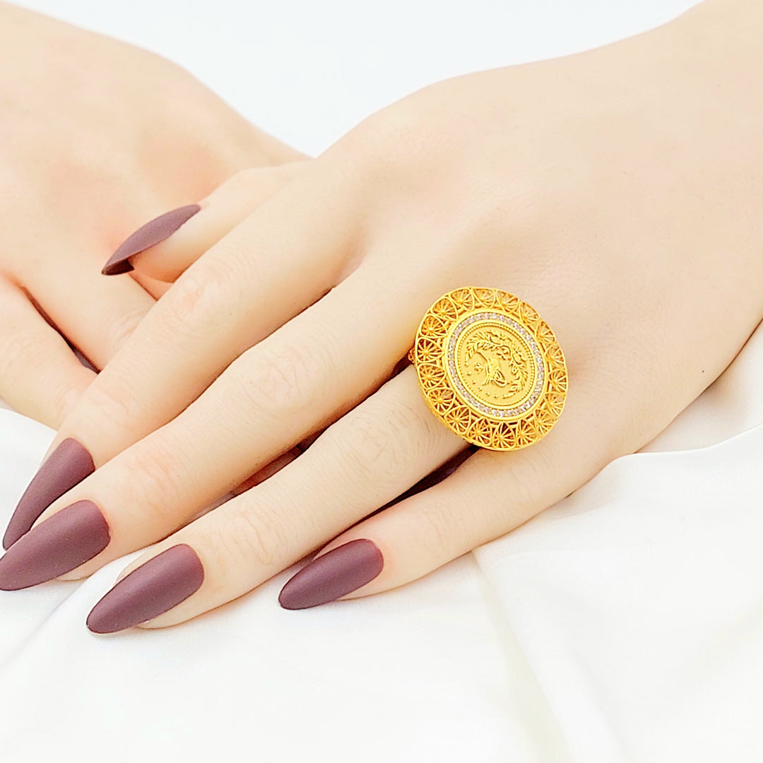 Deluxe Rashadi Ring Made of 21K Gold by Saeed Jewelry 