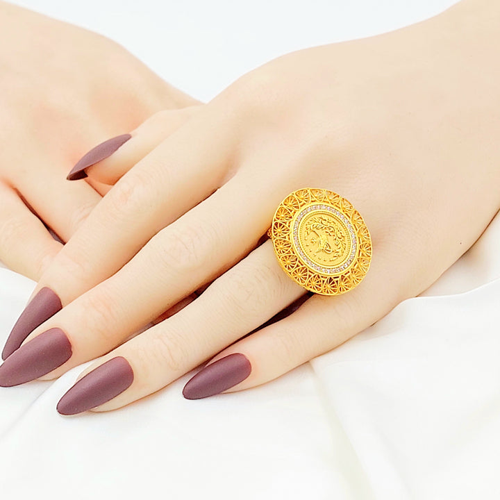 Deluxe Rashadi Ring Made of 21K Gold by Saeed Jewelry 