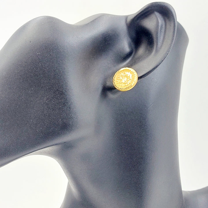 Rashadi Hoop Earrings Made of 21K Gold by Saeed Jewelry 