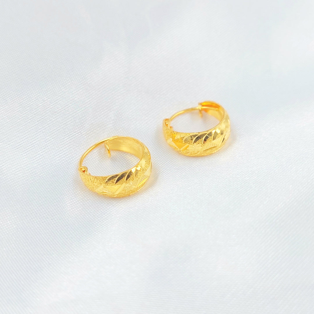 21K حلق ذبلة-مجوهرات الشيخ سعيد-Saeed Jewelry 