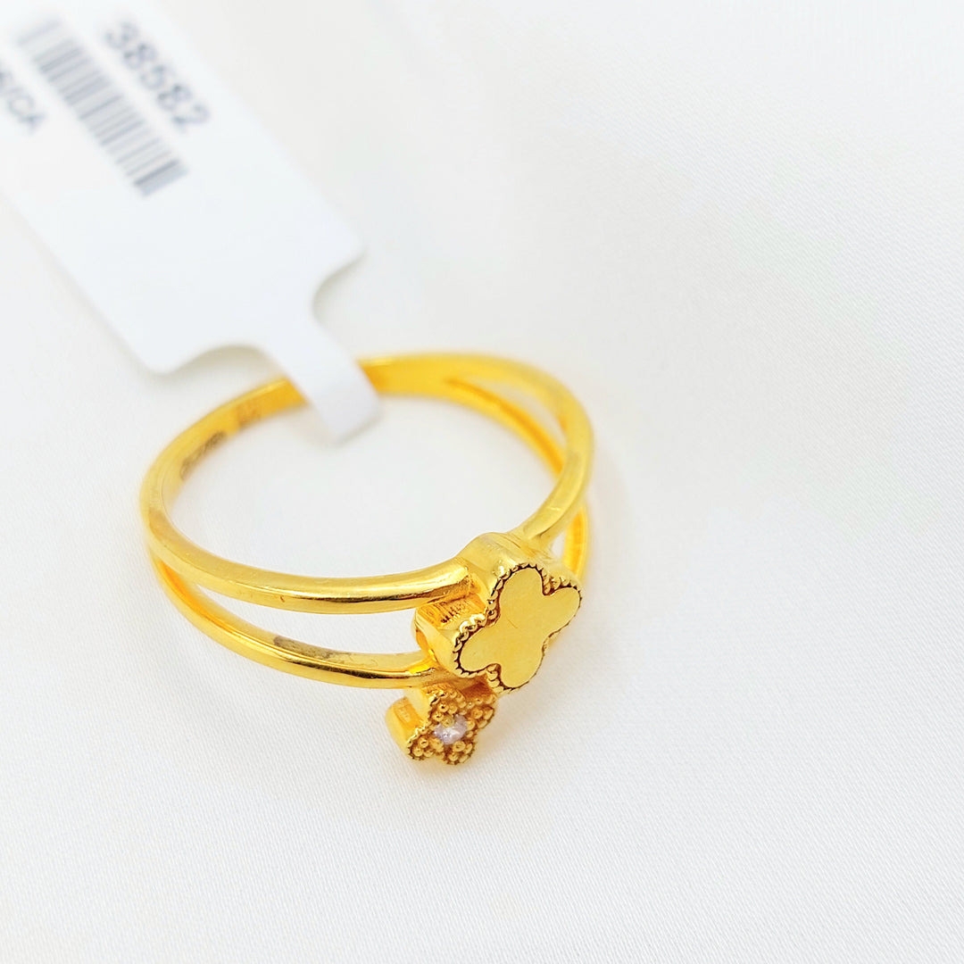 21K Gold Floral Ring