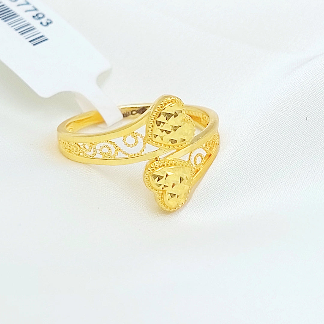 21K خاتم قلب اكسترا-مجوهرات الشيخ سعيد-Saeed Jewelry 