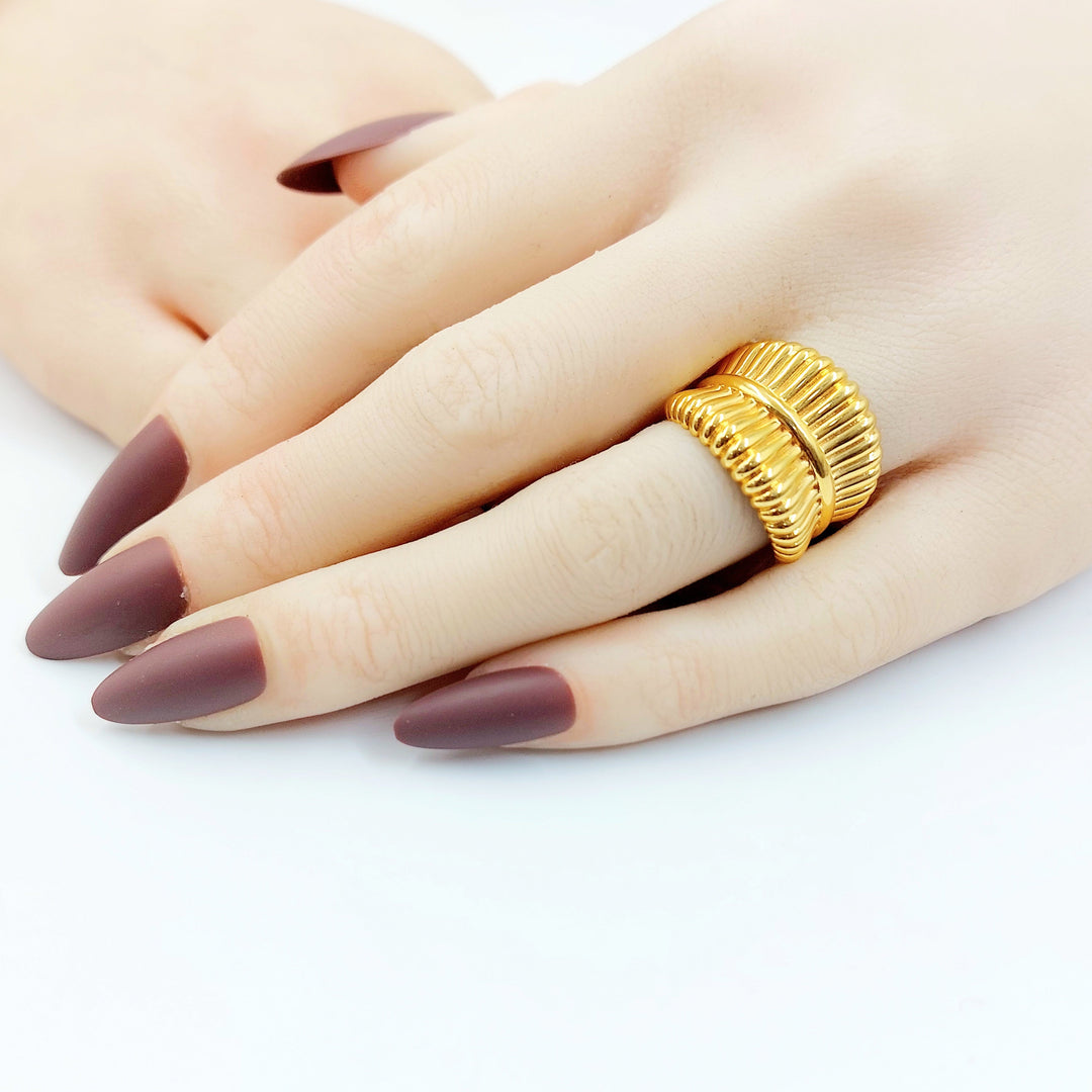 Deluxe Ring Made of 21K Gold by Saeed Jewelry 