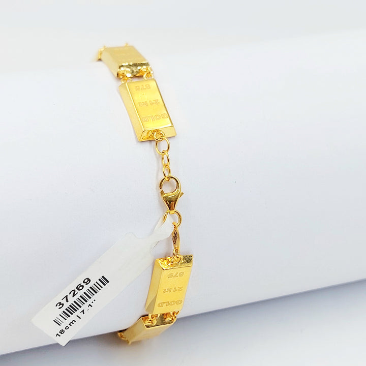 Deluxe Ounce Bracelet Made of 21K Gold by Saeed Jewelry 