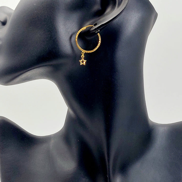 Hoop Earrings Made of 21K Gold by Saeed Jewelry 