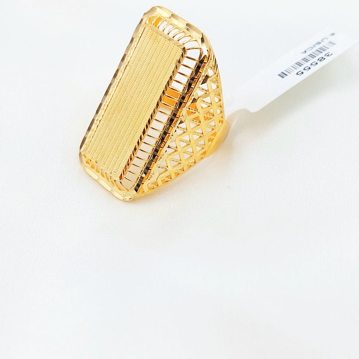 21K Gold Pyramid Openwork Ring