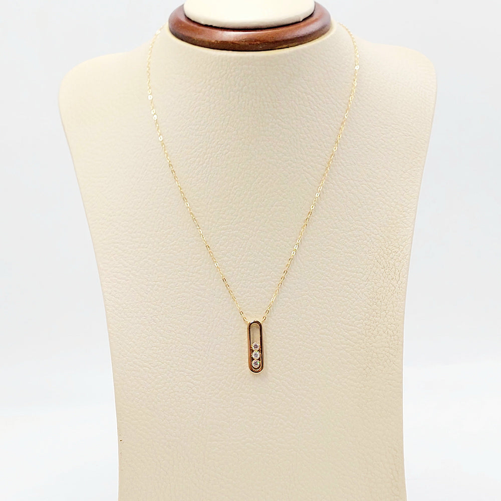 18K عقد اكسترا مرصع-مجوهرات الشيخ سعيد-Saeed Jewelry 