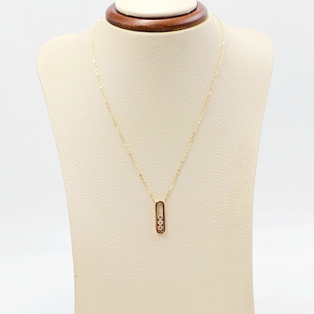 18K عقد اكسترا مرصع-مجوهرات الشيخ سعيد-Saeed Jewelry 