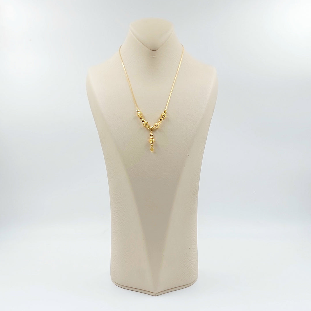 21K عقد مسبحة طابات-مجوهرات الشيخ سعيد-Saeed Jewelry 