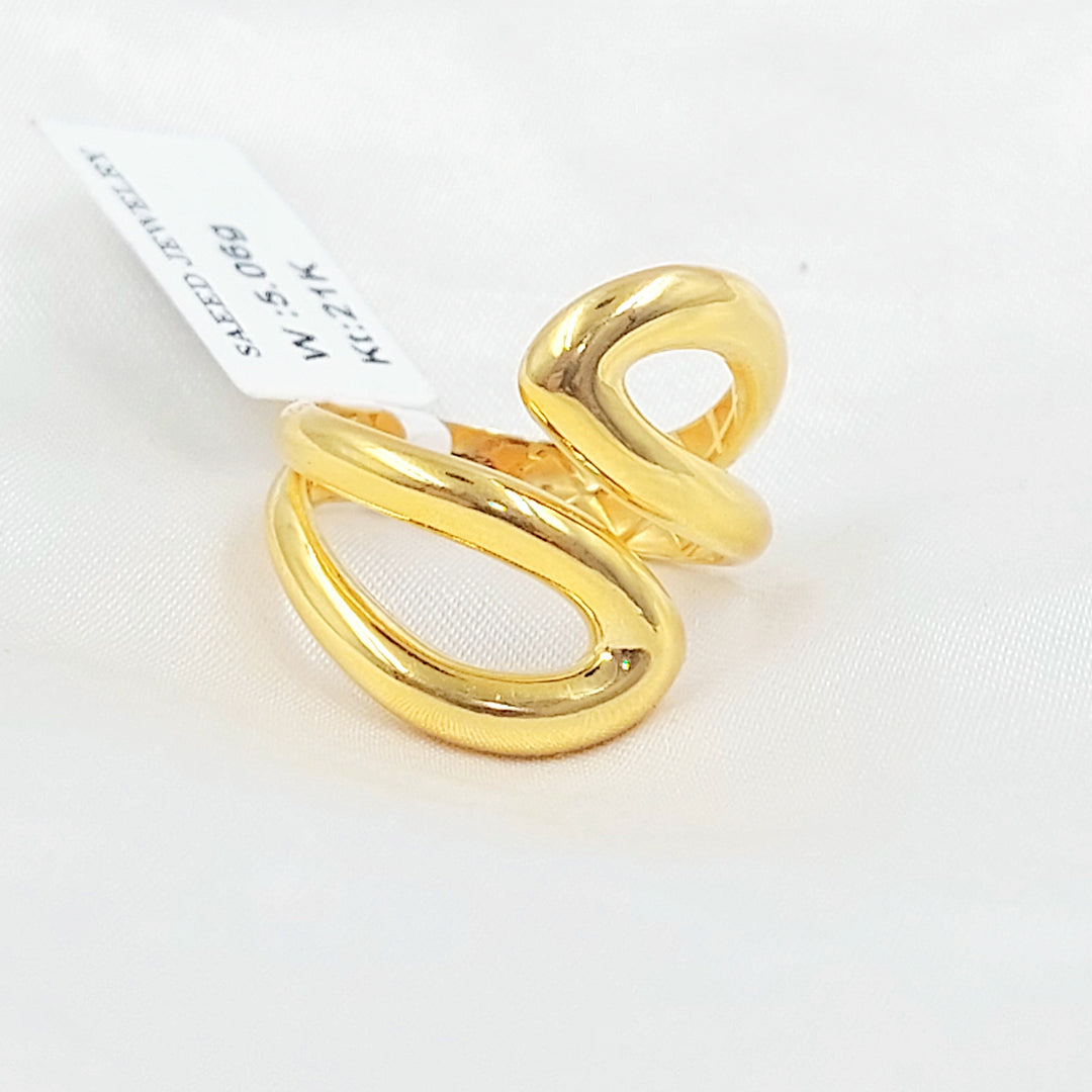 Plain Deluxe Ring Made of 21K Gold by Saeed Jewelry 