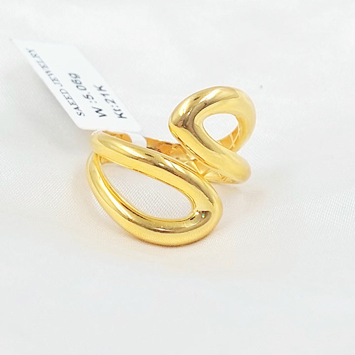 Plain Deluxe Ring Made of 21K Gold by Saeed Jewelry 