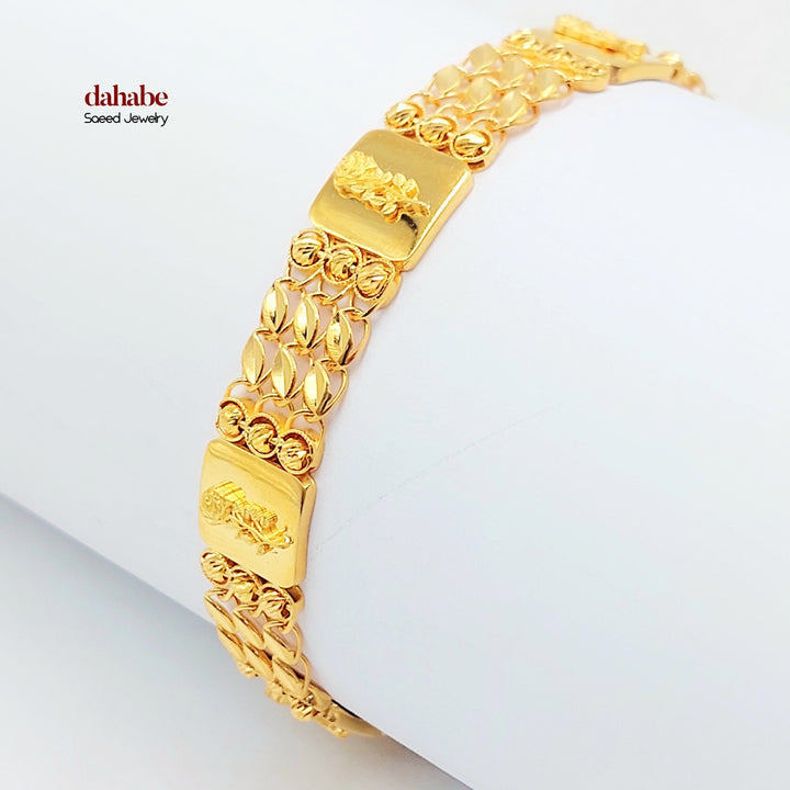 21K Gold Rosa Panel Bracelet